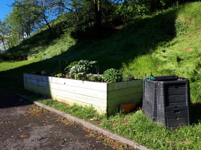 Photo d’une jardinière cité jardin