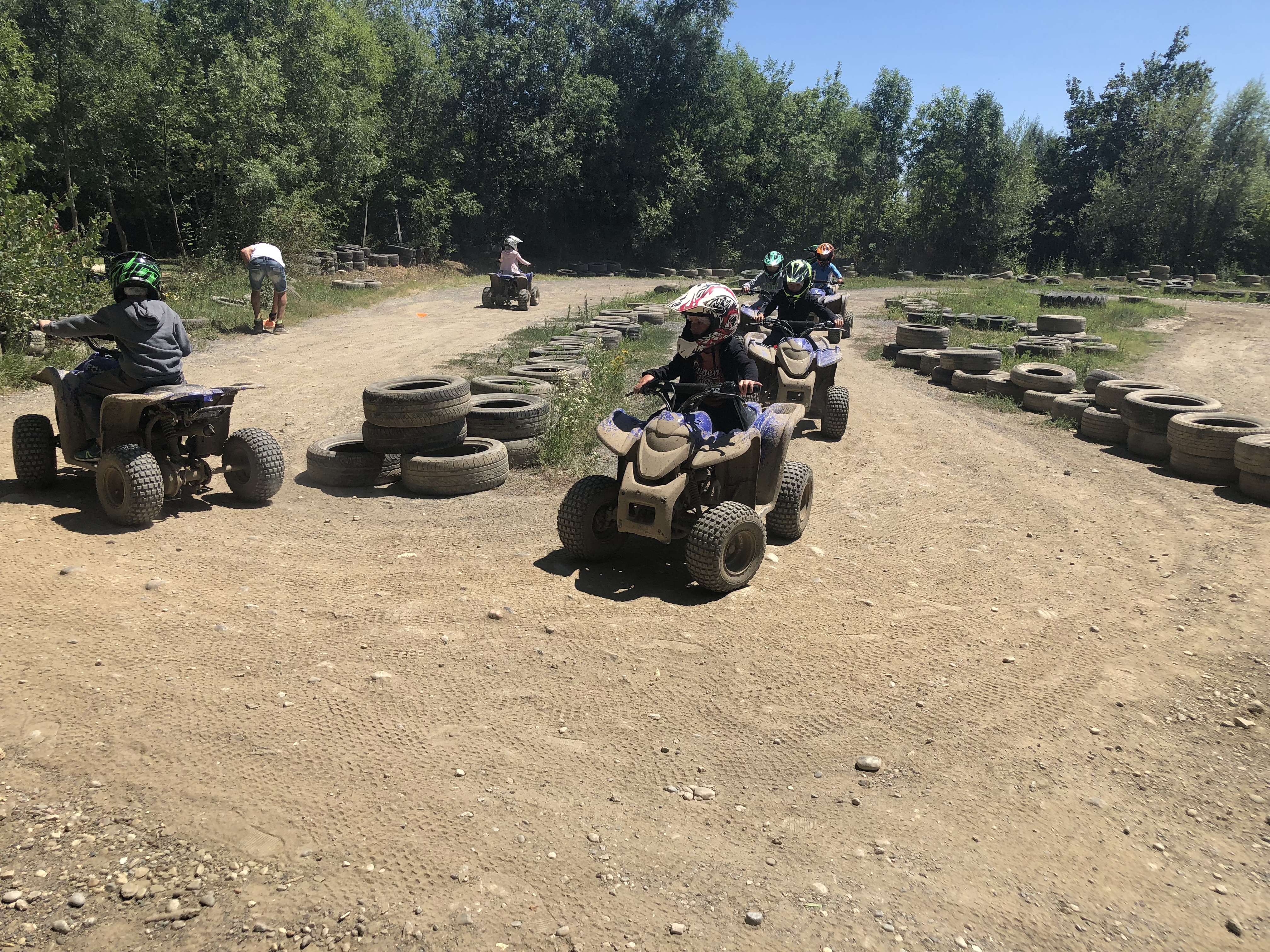 Enfants en activité quad