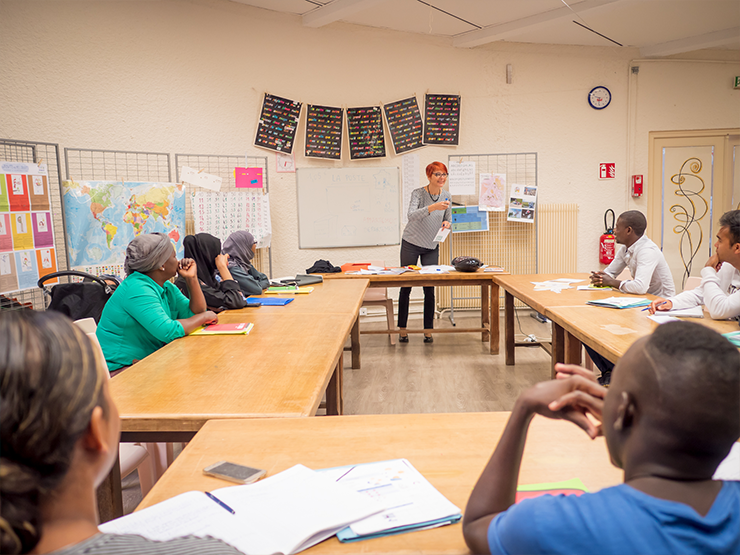 Cours collectif de français pour les demandeurs d&#039;asile