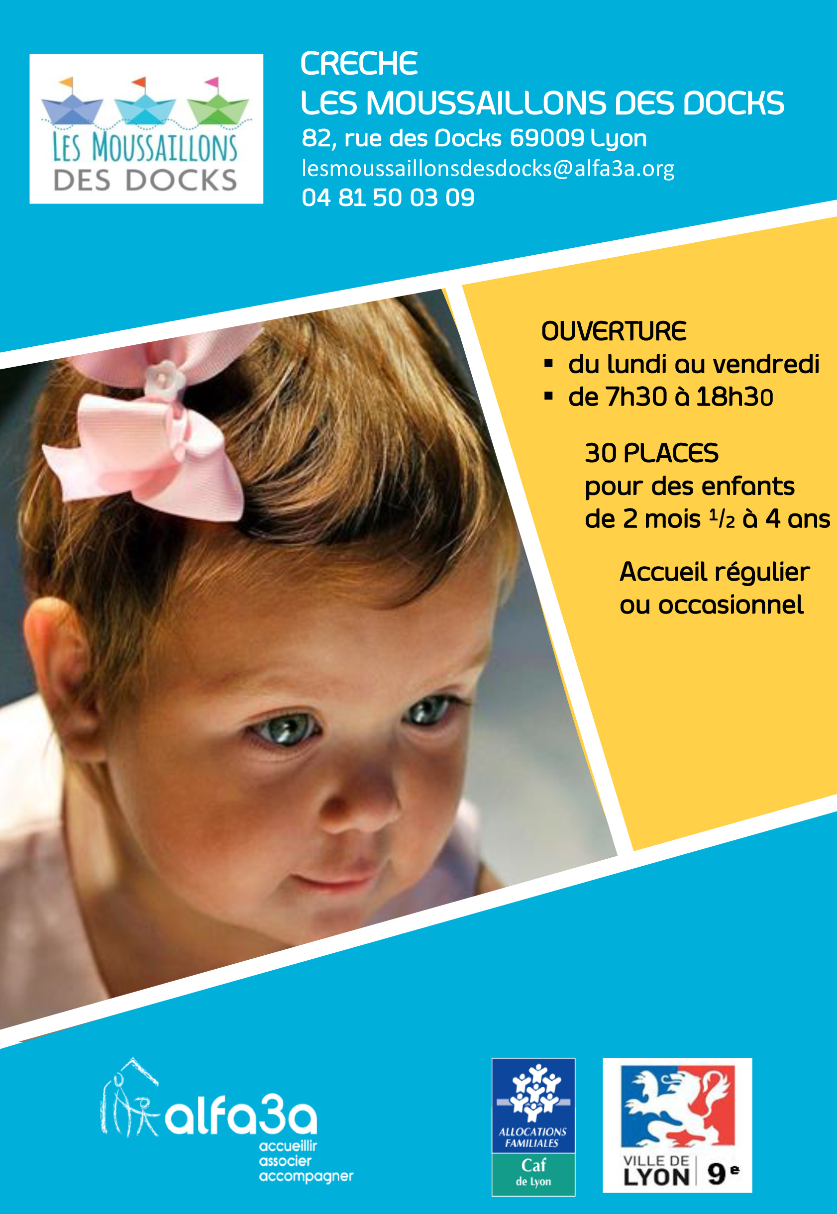 Première page de la brochure de présentation de la crèche