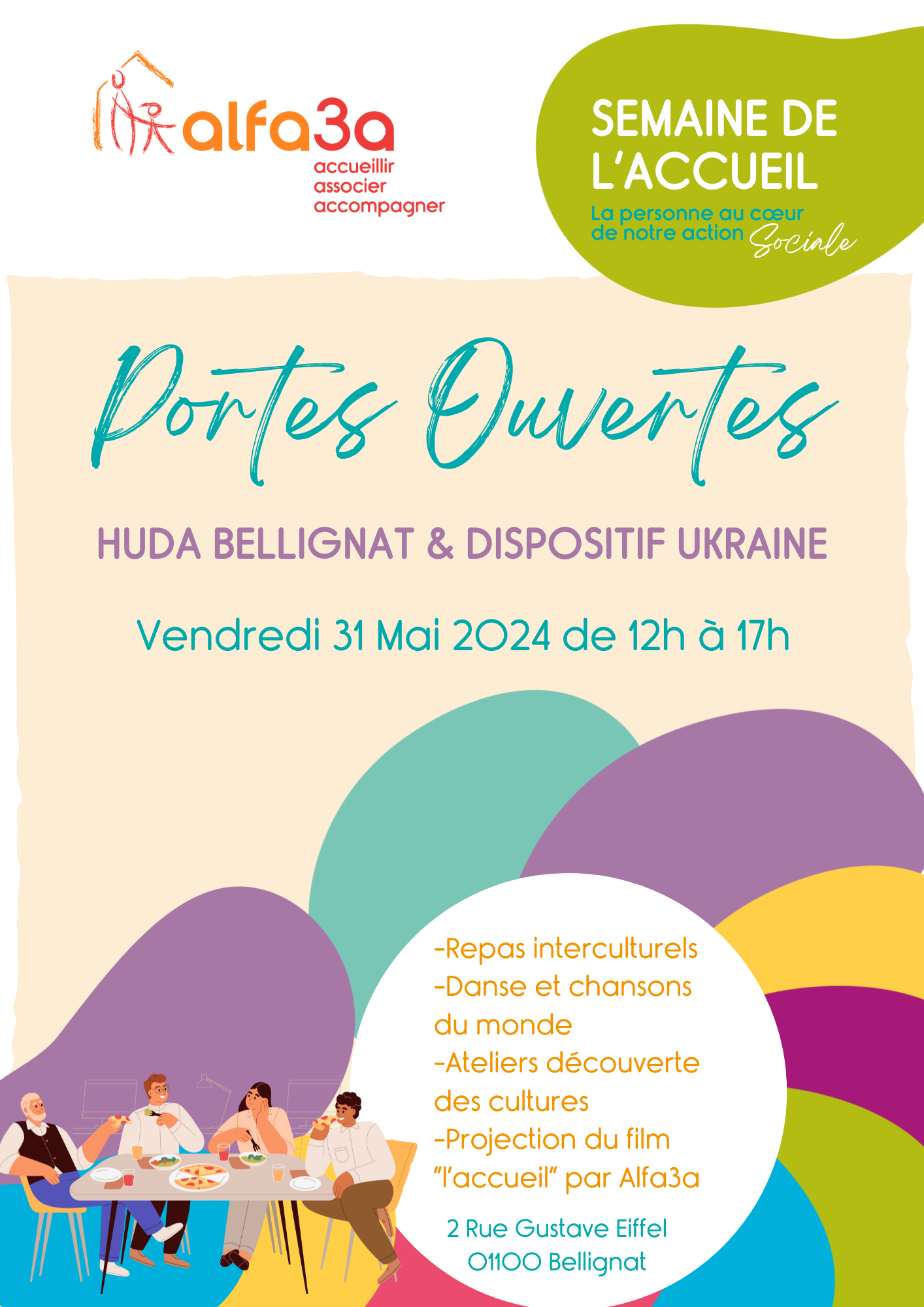 Affiche semaine de l&#039;accueil DHUDA Bellignat
