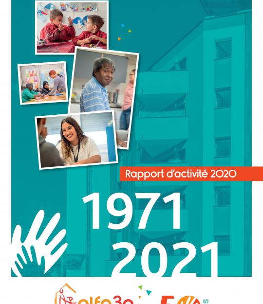 Rapport d'Activité 2020 - couverture couverture du rapport d'activité 2020 d'alfa3a