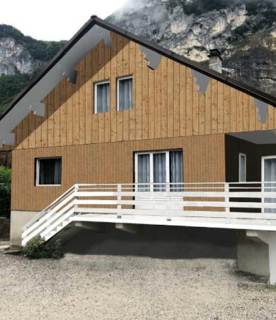 Travaux chalet etrembières Montage du chalet après travaux