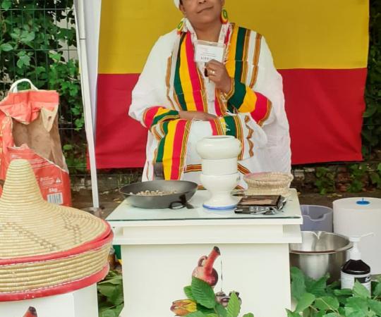 Femme représentant sa culture