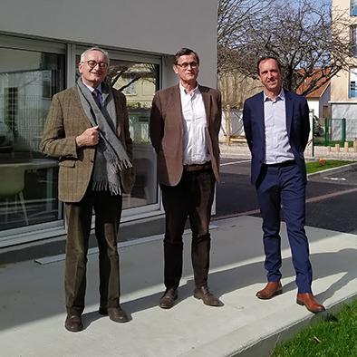 Jacques Dupoyet, Olivier de Vesvrotte, guillaume Beaurepaire lors du changement de direction