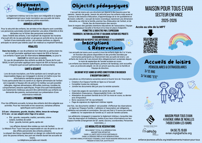 PLAQUETTE ACCUEIL DE LOISIRS 2025-2026